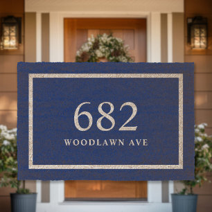 Personalized Address Number Fiber Doormat
