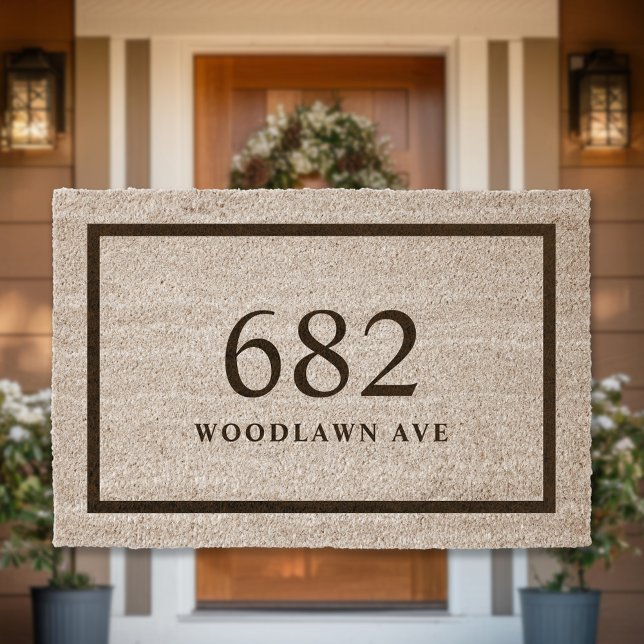 Personalized Address Number Fiber Doormat (Creator Uploaded)
