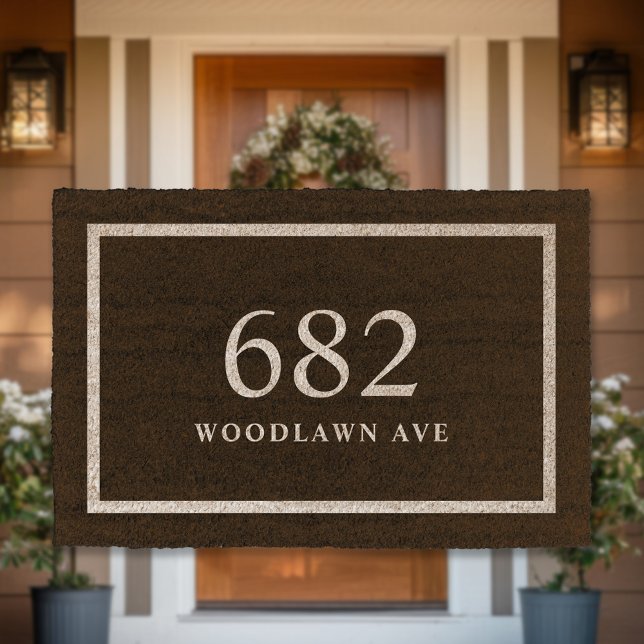 Personalized Address Number Fiber Doormat (Creator Uploaded)