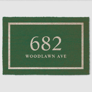 Personalized Address Number Fiber Doormat