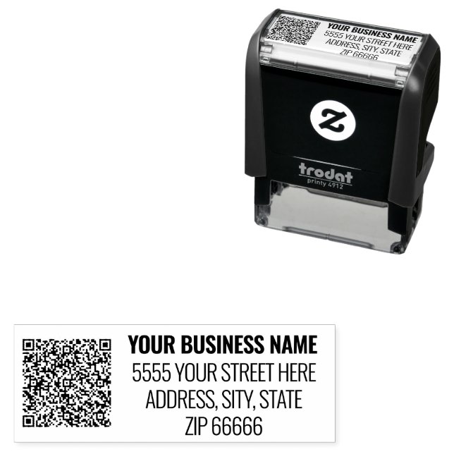 Personalized Address QR Code Self-inking Stamp (In Situ)