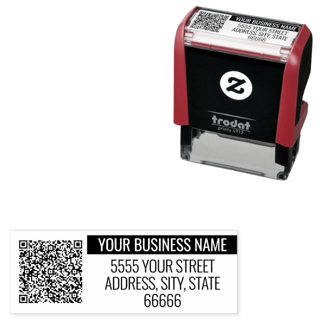 Personalized Address QR Code Self-inking Stamp (In Situ)