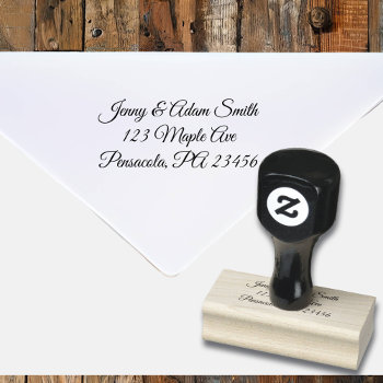 Personalized Address Stamp by wheresthekarma at Zazzle