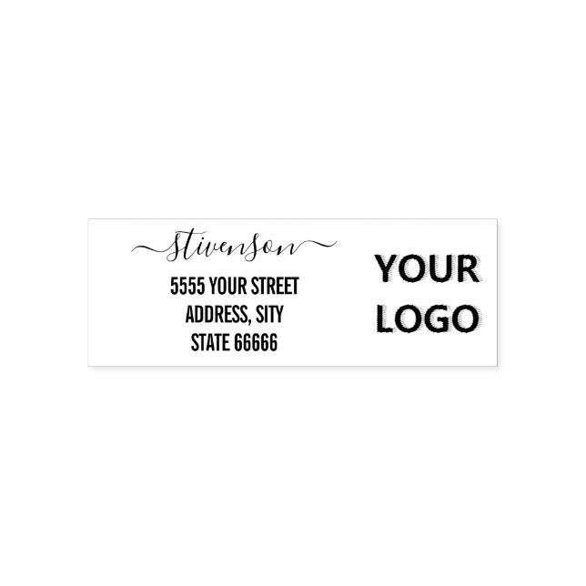 Personalized Address Stamp with Your Logo or Photo (Design)