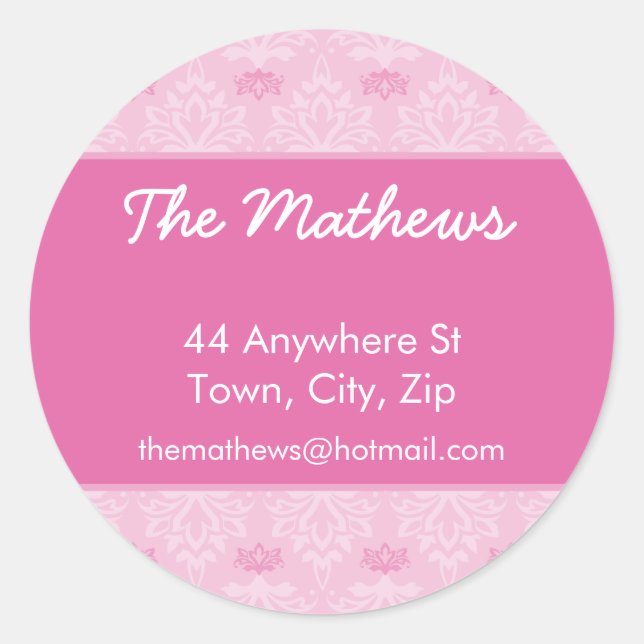 PERSONALIZED ADDRESS STICKERS :: pretty 2 (Front)