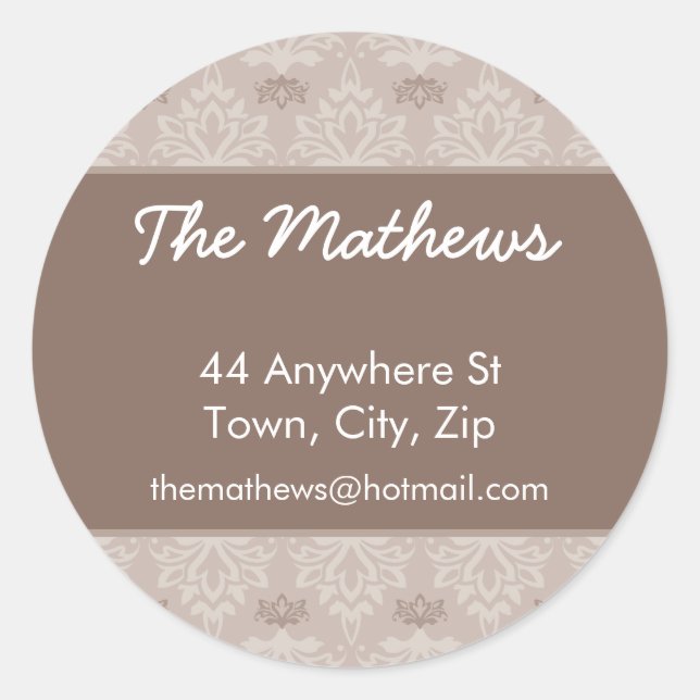 PERSONALIZED ADDRESS STICKERS :: pretty 4 (Front)