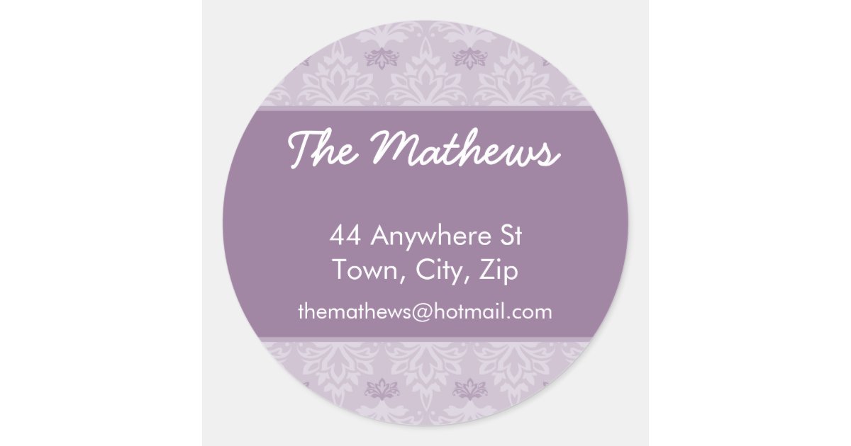 Sticker Email Addresses PERSONALIZED ADDRESS STICKERS :: pretty 5 | Zazzle