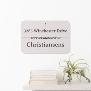 Personalized Address Surname Home Decor Metal Sign