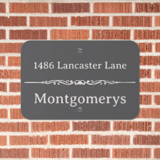 Personalized Address Surname Home Decor Metal Sign
