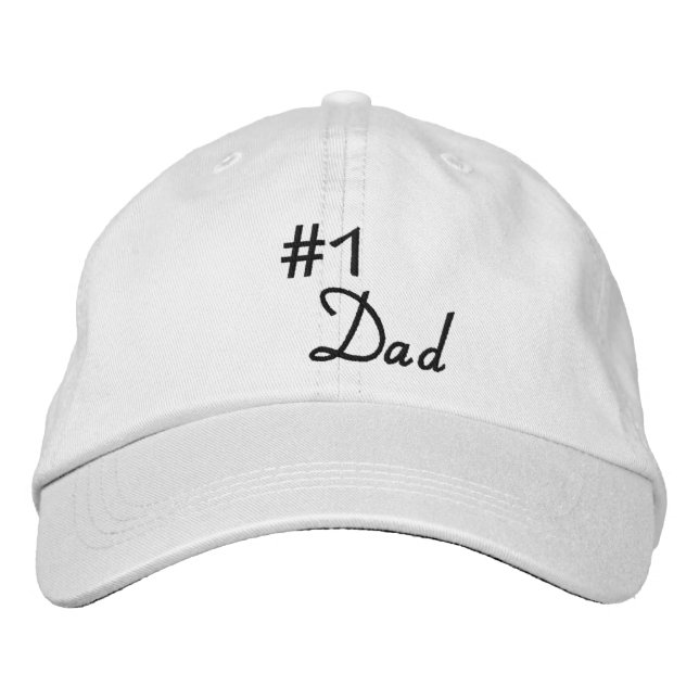 Personalized Adjustable Hat/#1 Dad Embroidered Baseball Hat (Front)