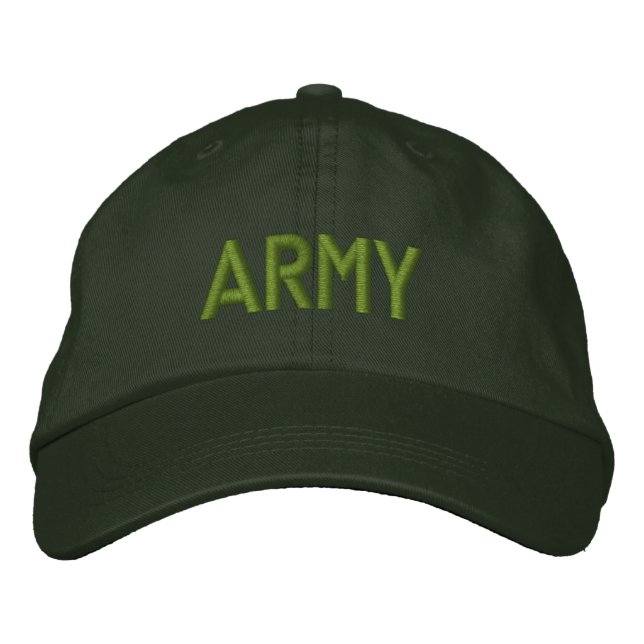 Personalized Adjustable Hat... ARMY Embroidered Baseball Cap (Front)