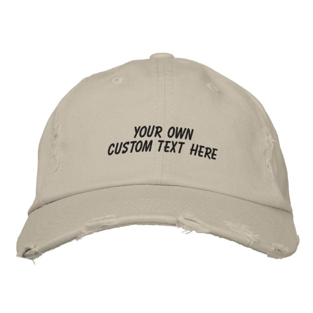 Personalized Adjustable Make It Yourself Embroidered Baseball Cap (Front)