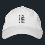 Personalized Adjustable Make It Yourself Embroidered Baseball Cap<br><div class="desc">Create your own adjustable hat. Use the design tool to upload your art,  designs,  or picture to create a one of a kind adjustable hat! You can also add text .. create your own unique caps from Ricaso</div>