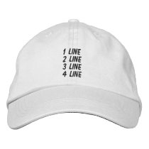 Personalized Adjustable Make It Yourself Embroidered Baseball Cap