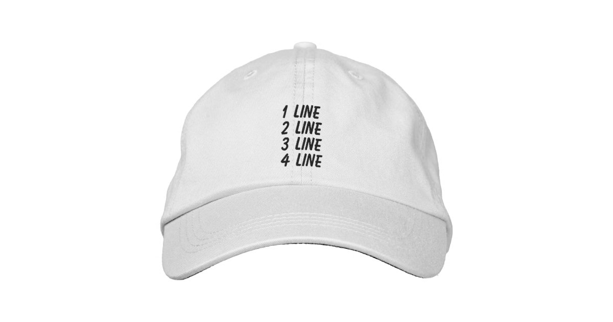 Personalized Adjustable Make It Yourself Embroidered Baseball Cap Zazzle