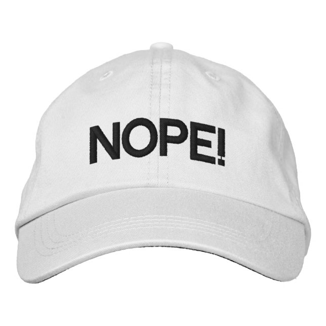 Personalized Adjustable "Nope!" Hat (Front)