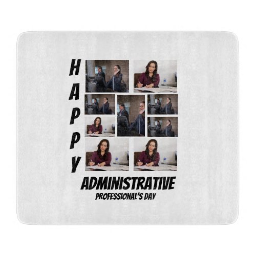 Personalized Admin Prof  Day  9 Photo Collage   Cutting Board