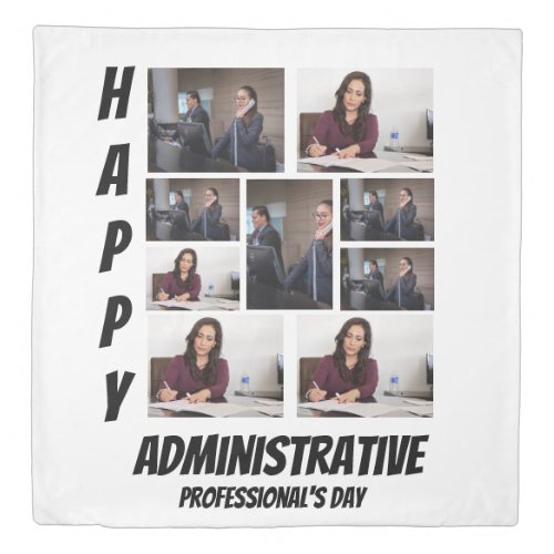 Personalized Admin Prof  Day  9 Photo Collage  Duvet Cover