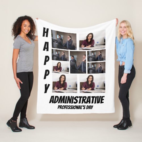 Personalized Admin Prof  Day  9 Photo Collage   Fleece Blanket