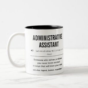 Personalized Administrative Assistant Funny Two-Tone Coffee Mug