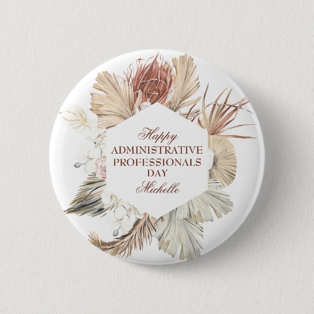Personalized Administrative Professionals Day Button (Front)