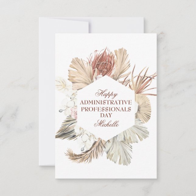 Personalized Administrative Professionals Day Thank You Card (Front)
