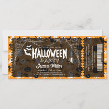 Personalized "Admit One" Invitation with Ghosts