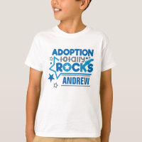 Personalized Adoption Rocks Blue Grey