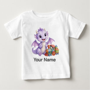 Personalized Adorable Baby Dragon Toy Train T-Shirt