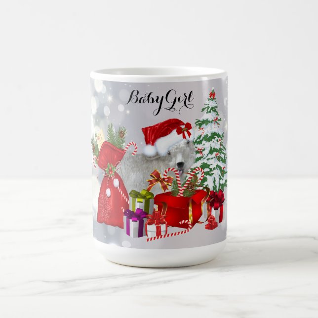 Personalized Adorable BabyGirl Goat Scene Mug (Center)