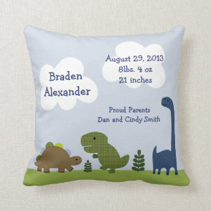 Personalized "Adorable Dinosaur/Dino" Pillow
