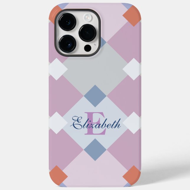 Personalized Adorable Geometric Diamond Shape Case-Mate iPhone Case (Back)
