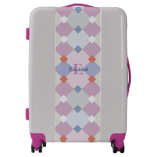 Personalized Adorable Geometric Diamond Shape Luggage
