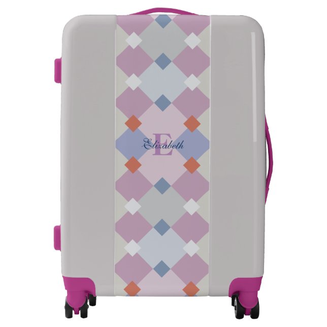 Personalized Adorable Geometric Diamond Shape Luggage (Front)
