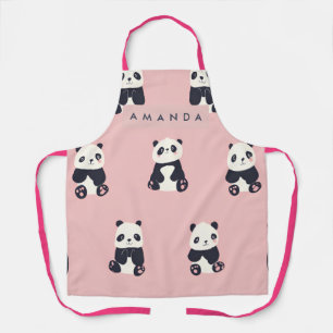 Personalized Adorable Panda Pattern Apron