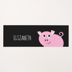 Personalized Adorable Pig Fun Animal Yoga Mat