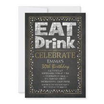 Personalized Adult 30th Birthday Party Invitations