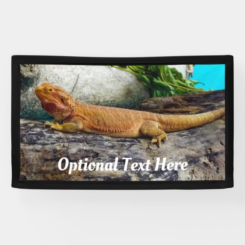 Personalized Adult Bearded Dragon Lizard Banner