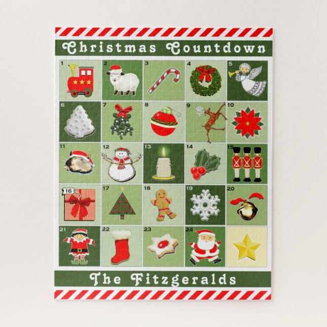 Personalized Advent Calendar Jigsaw Puzzle (Vertical)