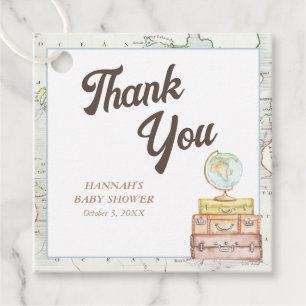 Personalized Adventure Baby Shower Favor Tags 