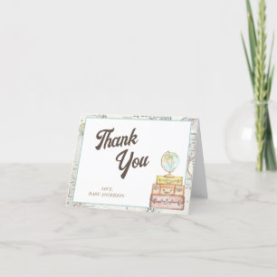 Personalized Adventure Baby Shower Letterpress Thank You Card