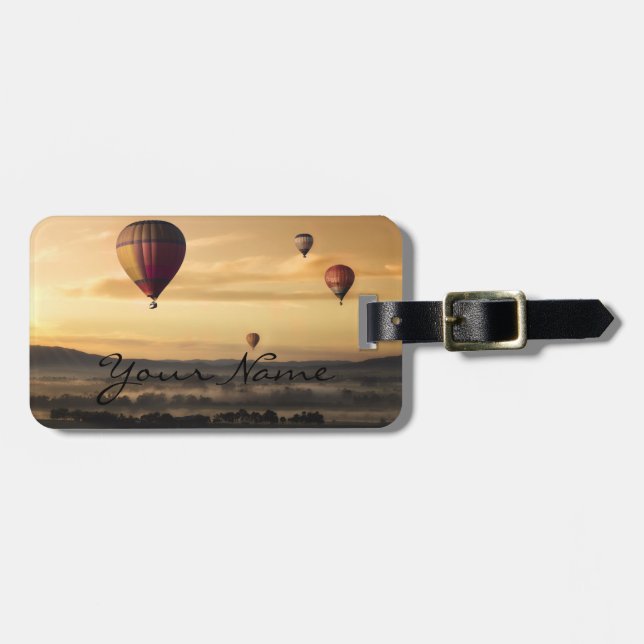Personalized|| adventure|| Hot air balloons Luggage Tag (Front Horizontal)
