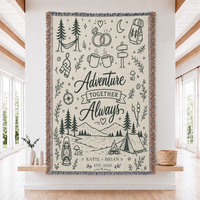Personalized Adventure Woven Throw Blanket  (Creator Uploaded)