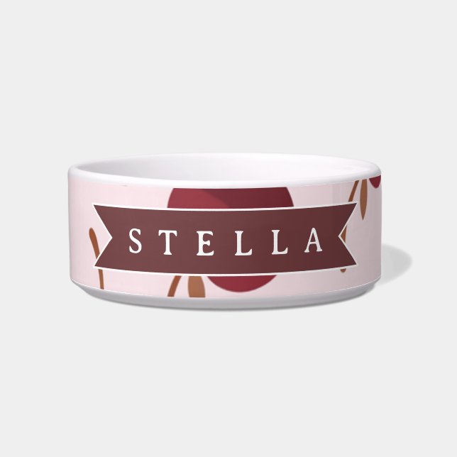 Personalized Aesthetic Cherry Pattern Name Gift Bowl (Front)