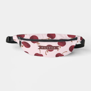 Personalized Aesthetic Cherry Pattern Name Gift Fanny Pack