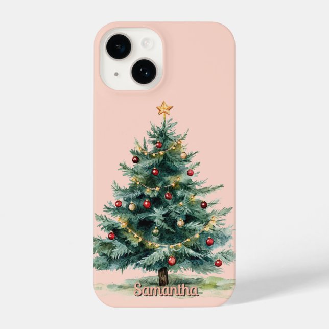 Personalized aesthetic Christmas Phone Case (Back)