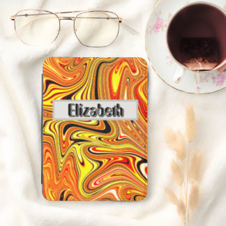 Personalized Aesthetic Red Marble Swirl Pattern Kindle Cover