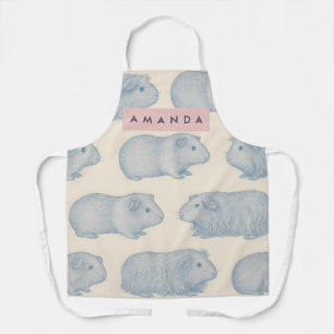 Personalized Aesthetically Cute Guinea Pigs Patter Apron