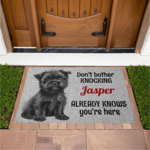 Personalized Affenpinscher Dog Funny Welcome Doormat