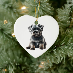 Personalized Affenpinscher Puppy Dog Ceramic Ornament